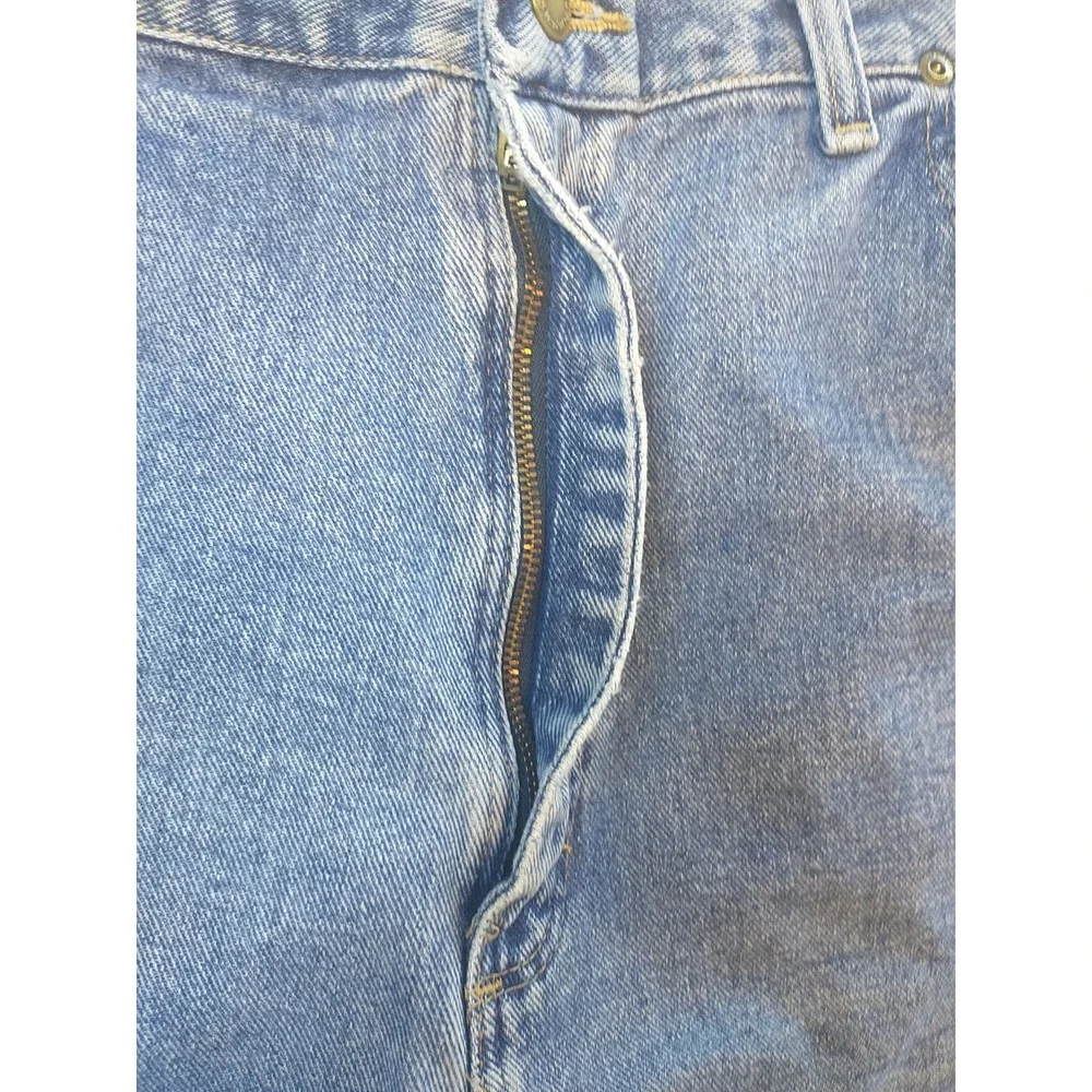 Wrangler Rugged Wear Mens Light Wash Straight Leg Jeans 38x31 Blue Denim 35001AI